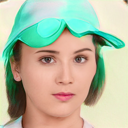 Neutral white young-adult female with medium  brown hair and green eyes