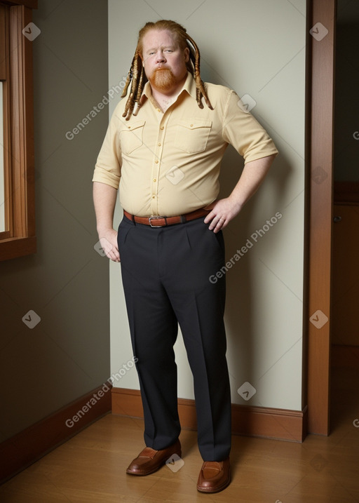 Canadian middle-aged male with  ginger hair