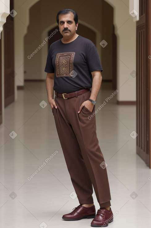 Qatari middle-aged male with  brown hair