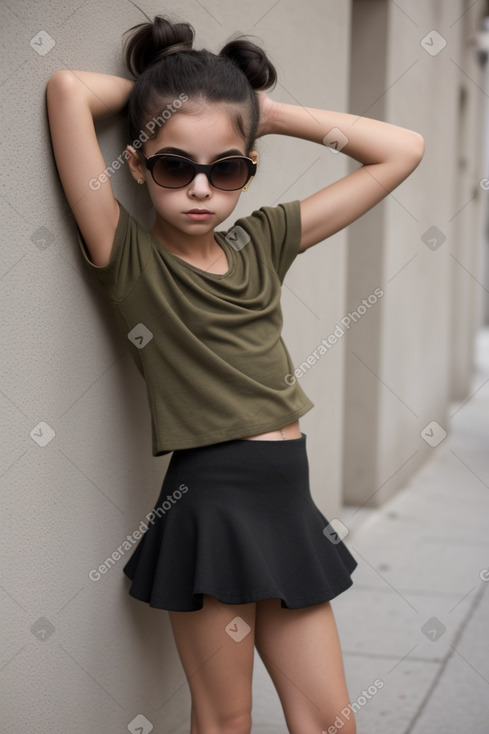 Argentine child girl with  black hair