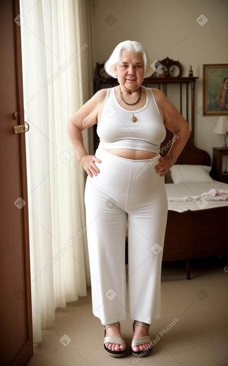 Swiss elderly female with  white hair