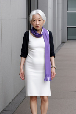 Japanese 45 years female with  white hair