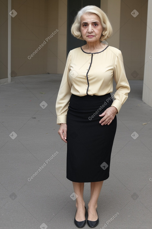 Iraqi elderly female with  blonde hair