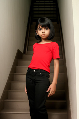 Guatemalan child girl with  black hair