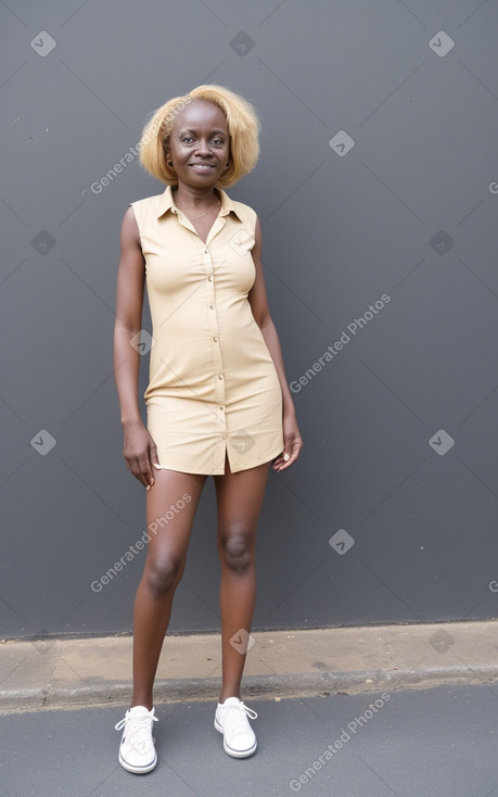 Togolese 45 years female with  blonde hair