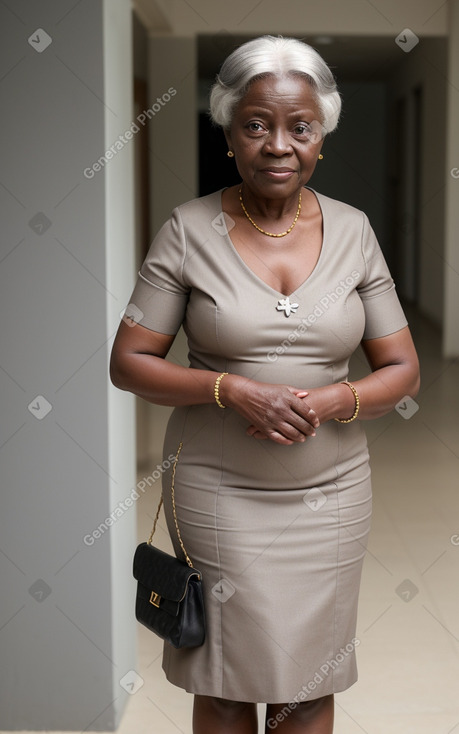 Ghanaian elderly female with  gray hair