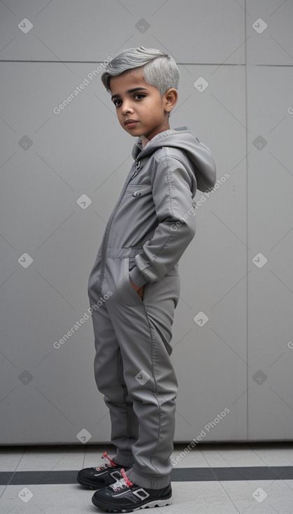 Bahraini child boy with  gray hair