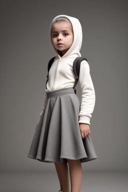 Algerian child girl with  gray hair