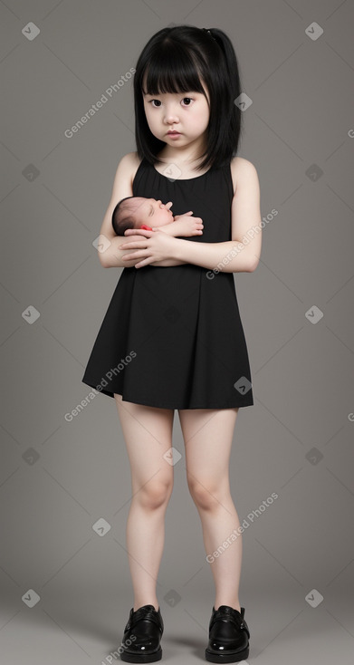 Chinese infant girl with  black hair