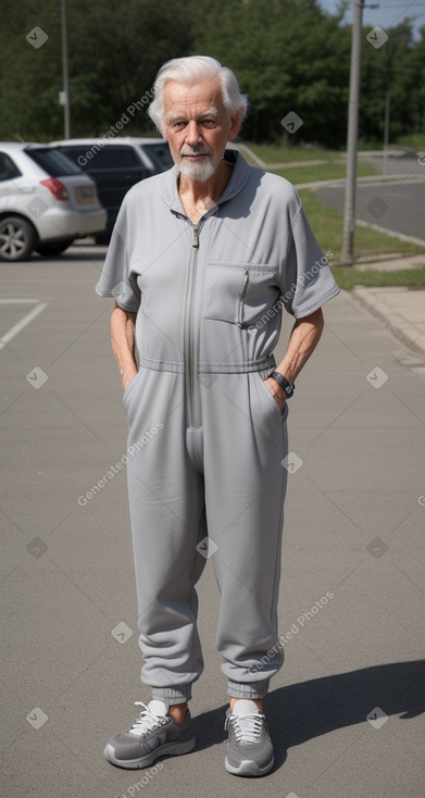 Caucasian elderly male with  gray hair