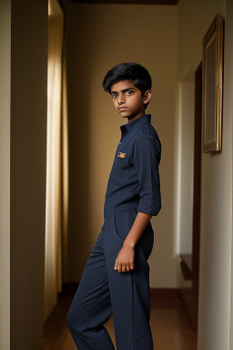 Indian teenager boy with  brown hair