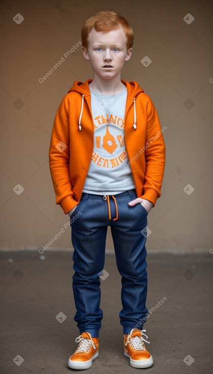 Malian child boy with  ginger hair