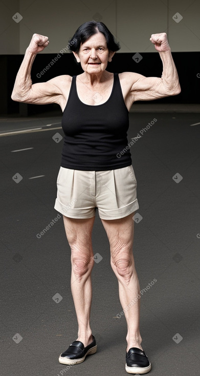 New zealand elderly female with  black hair