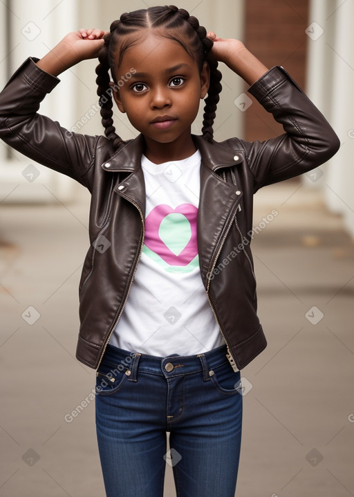 Child female with  brown hair