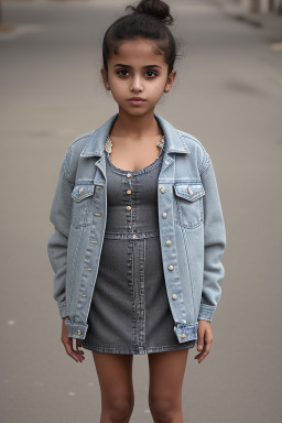 Saudi arabian child girl with  gray hair