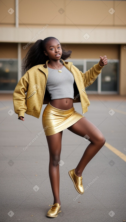 Zimbabwean teenager girl with  brown hair