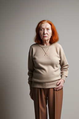 Russian elderly female with  ginger hair