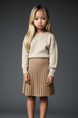 Filipino child girl with  blonde hair