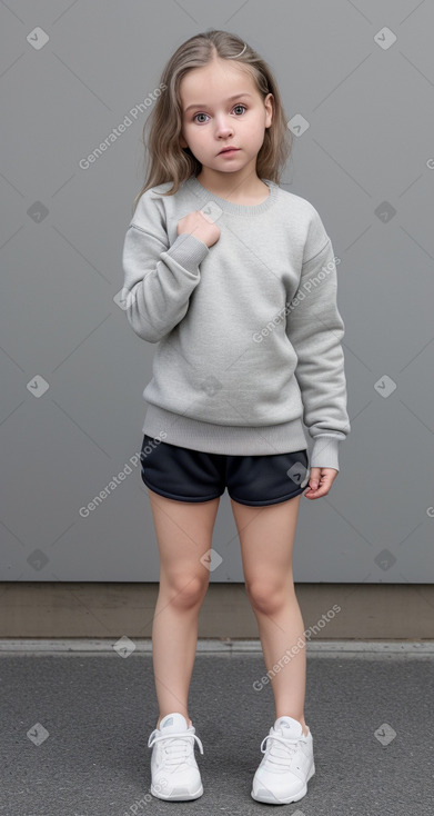 Slovenian infant girl with  gray hair