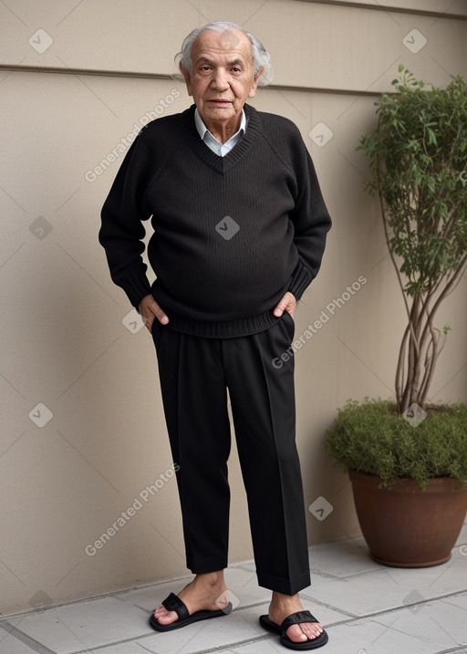 Greek elderly male with  black hair