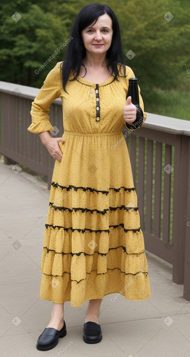 Ukrainian middle-aged female with  black hair