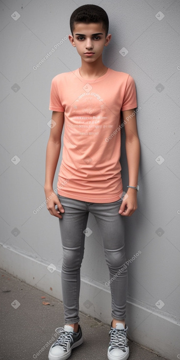 Algerian teenager boy with  gray hair