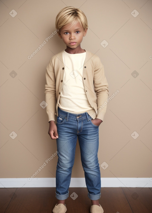 Zimbabwean child boy with  blonde hair