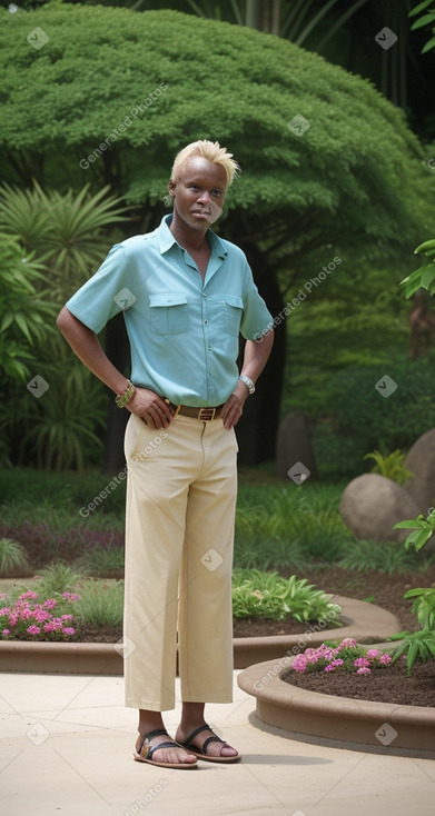 Zambian 45 years male with  blonde hair