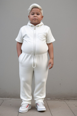 Bolivian child boy with  white hair