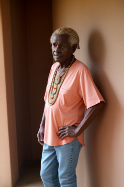 Senegalese elderly male with  blonde hair