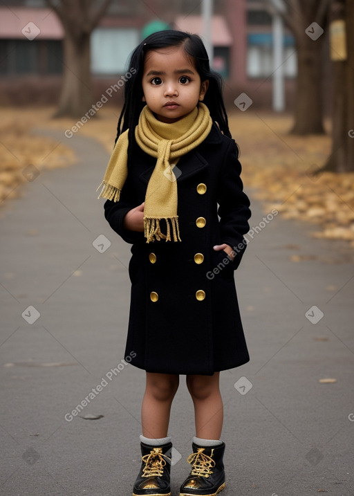 Nepalese infant girl with  black hair