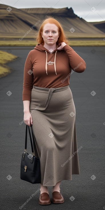 Icelandic 45 years female with  ginger hair