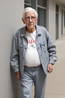 Elderly male with  white hair