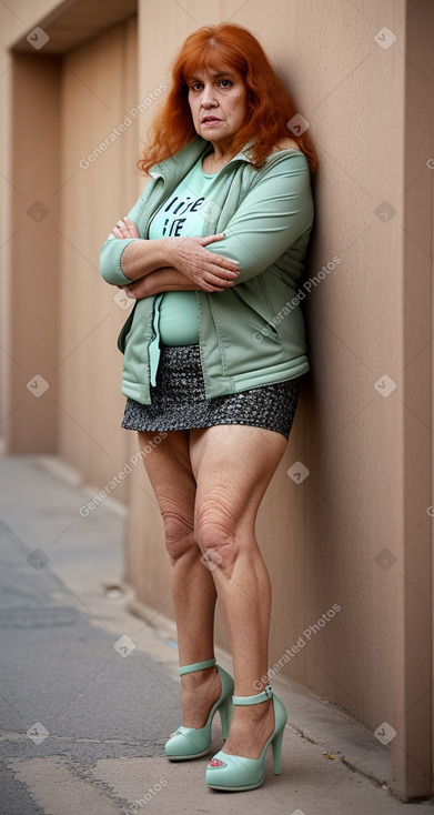 Jordanian elderly female with  ginger hair