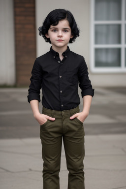 Russian child boy with  black hair