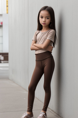 Thai child female with  brown hair