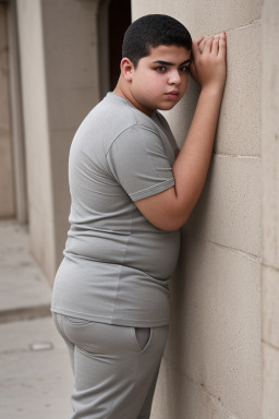 Tunisian teenager boy with  gray hair