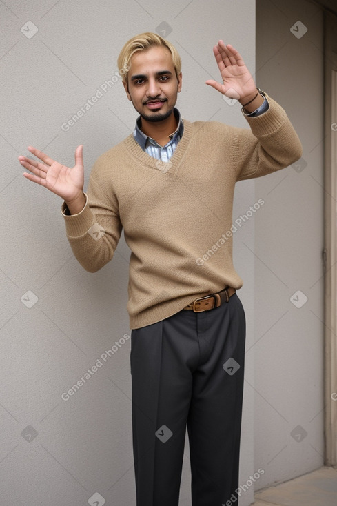 Libyan adult male with  blonde hair