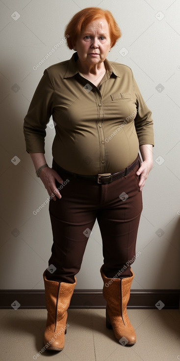 African elderly female with  ginger hair