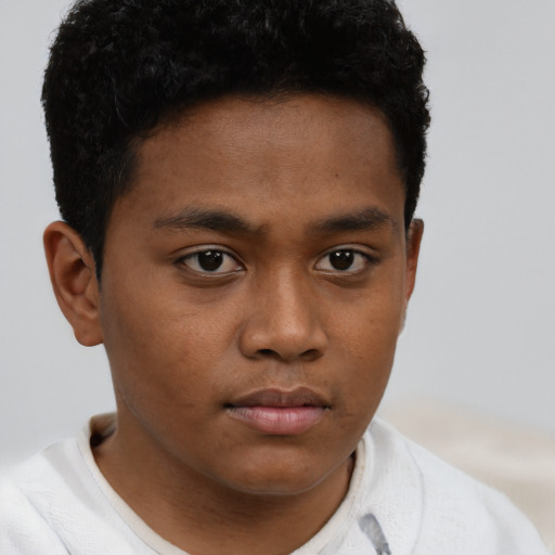 Neutral asian young-adult male with short  brown hair and brown eyes