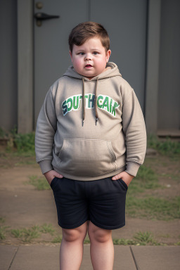 South african child boy with  brown hair