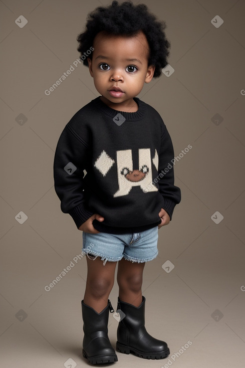 African american infant boy with  black hair