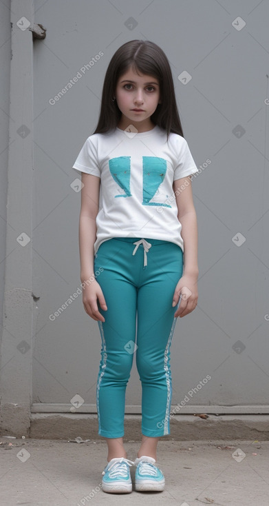 Georgian child girl with  white hair