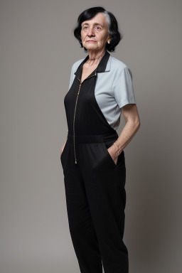 Macedonian elderly non-binary with  black hair