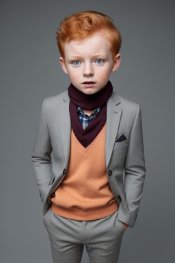 Polish child boy with  ginger hair