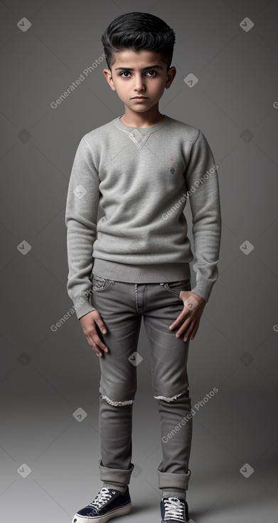 Omani child boy with  gray hair