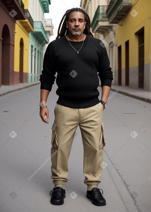 Cuban middle-aged male with  black hair