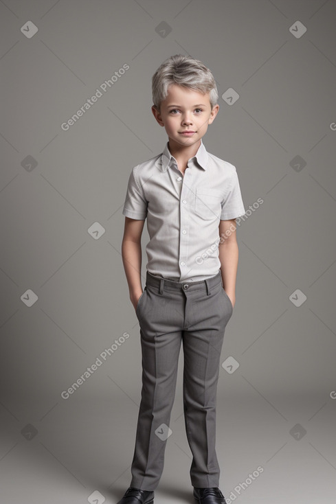 South african child boy with  gray hair