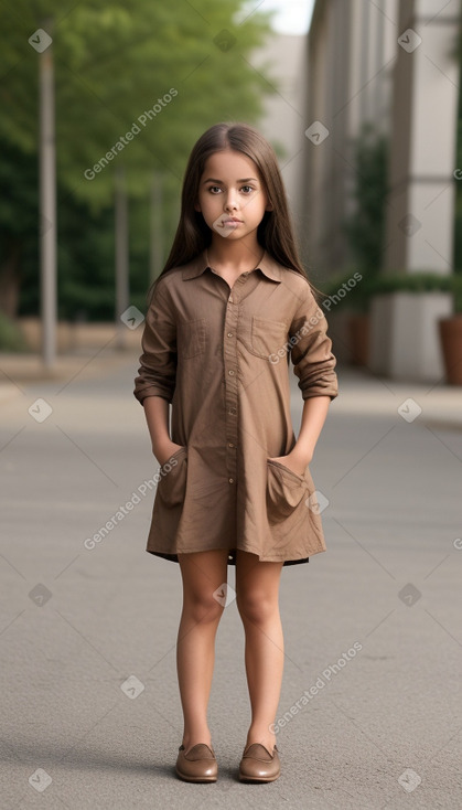 Child girl with  brown hair