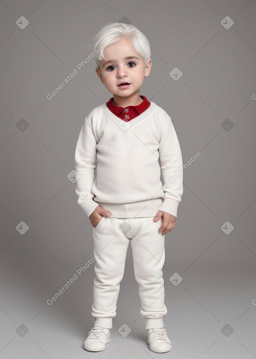 Turkish infant boy with  white hair